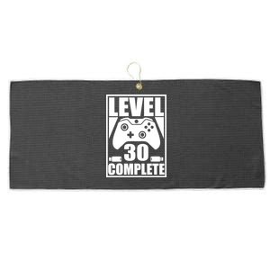 Level 30 Complete Video Gamer 30th Birthday Large Microfiber Waffle Golf Towel