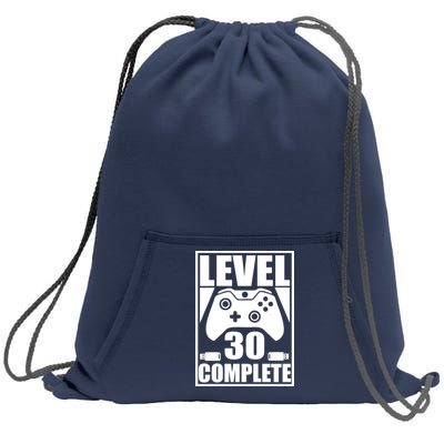 Level 30 Complete Video Gamer 30th Birthday Sweatshirt Cinch Pack Bag