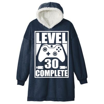 Level 30 Complete Video Gamer 30th Birthday Hooded Wearable Blanket