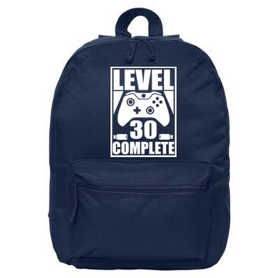 Level 30 Complete Video Gamer 30th Birthday 16 in Basic Backpack