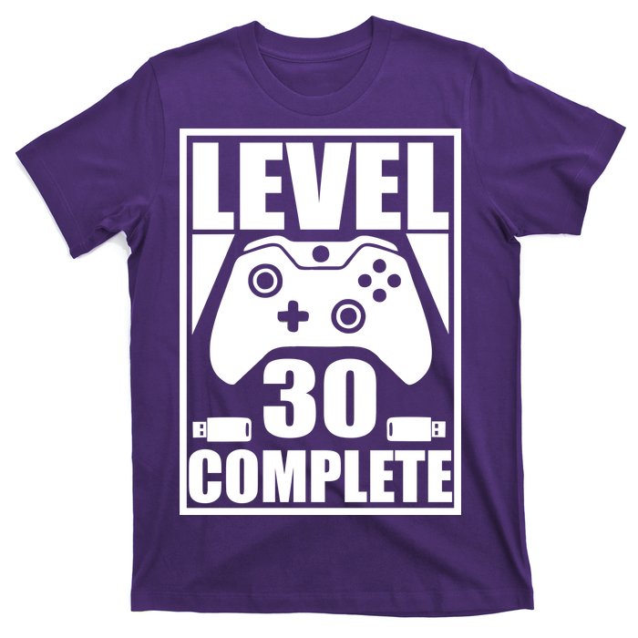 Level 30 Complete Video Gamer 30th Birthday T-Shirt