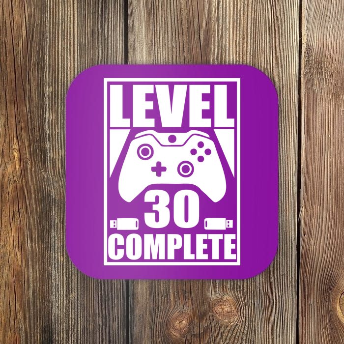 Level 30 Complete Video Gamer 30th Birthday Coaster