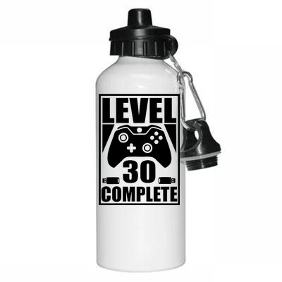 Level 30 Complete Video Gamer 30th Birthday Aluminum Water Bottle