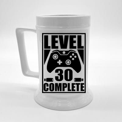 Level 30 Complete Video Gamer 30th Birthday Beer Stein