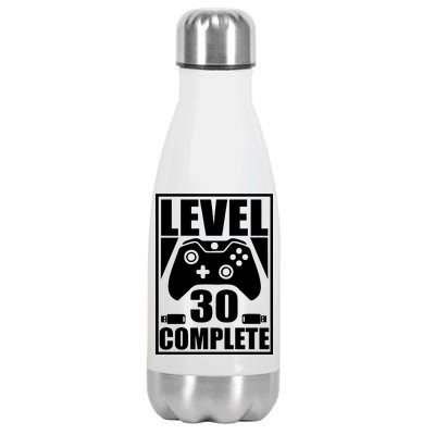 Level 30 Complete Video Gamer 30th Birthday Stainless Steel Insulated Water Bottle