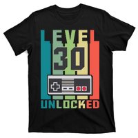 Level 30 Unlocked Funny Retro Gamer Birthday T-Shirt