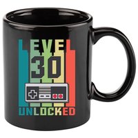 Level 30 Unlocked Funny Retro Gamer Birthday 11oz C Handle Ceramic Mug