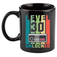 Level 30 Unlocked Funny Retro Gamer Birthday 11oz C Handle Ceramic Mug