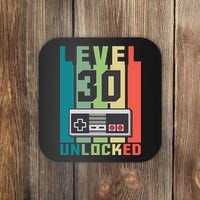 Level 30 Unlocked Funny Retro Gamer Birthday Coaster