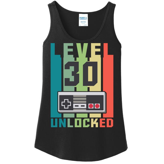 Level 30 Unlocked Funny Retro Gamer Birthday Ladies Essential Tank