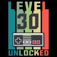 Level 30 Unlocked Funny Retro Gamer Birthday Baby Bodysuit
