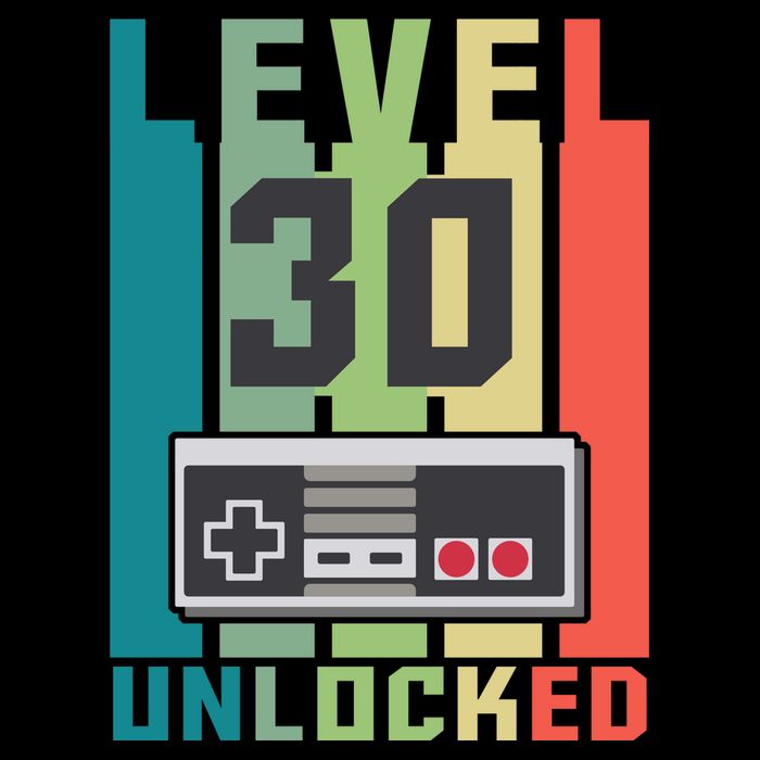 Level 30 Unlocked Funny Retro Gamer Birthday Baby Bodysuit