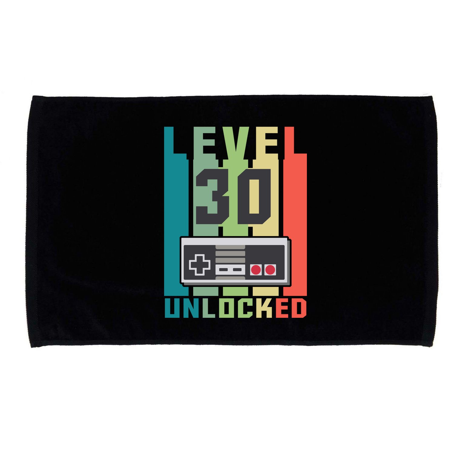 Level 30 Unlocked Funny Retro Gamer Birthday Microfiber Hand Towel