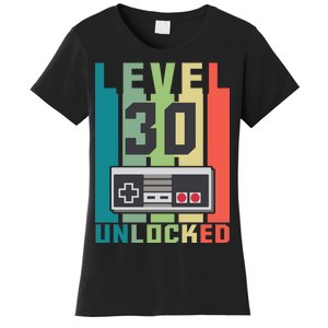 Level 30 Unlocked Funny Retro Gamer Birthday Women's T-Shirt