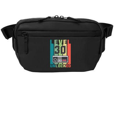 Level 30 Unlocked Funny Retro Gamer Birthday Crossbody Pack