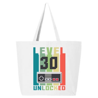 Level 30 Unlocked Funny Retro Gamer Birthday 25L Jumbo Tote