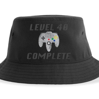 Level 40 Complete 40th Birthday Sustainable Bucket Hat