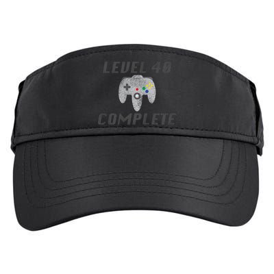 Level 40 Complete 40th Birthday Adult Drive Performance Visor