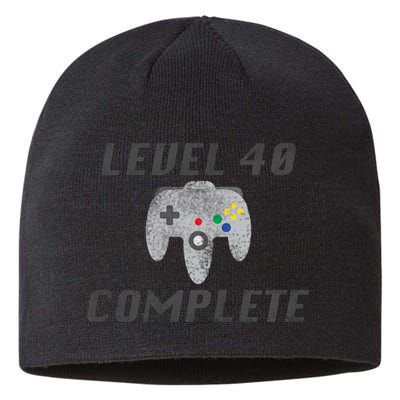 Level 40 Complete 40th Birthday Sustainable Beanie