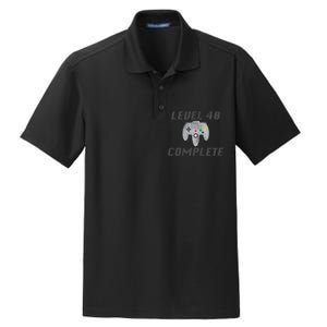 Level 40 Complete 40th Birthday Dry Zone Grid Polo