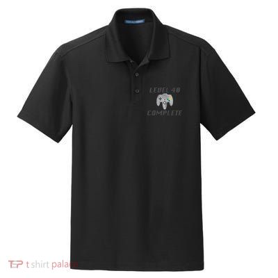 Level 40 Complete 40th Birthday Dry Zone Grid Polo