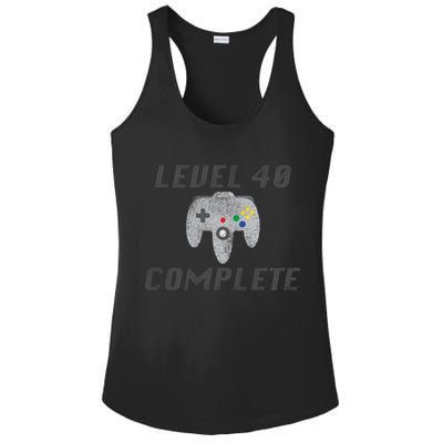 Level 40 Complete 40th Birthday Ladies PosiCharge Competitor Racerback Tank