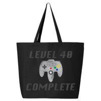 Level 40 Complete 40th Birthday 25L Jumbo Tote