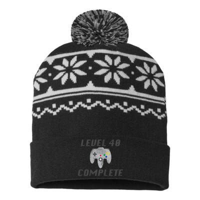 Level 40 Complete 40th Birthday USA-Made Snowflake Beanie