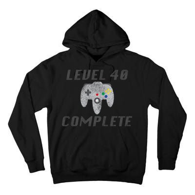 Level 40 Complete 40th Birthday Tall Hoodie