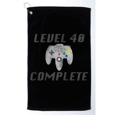 Level 40 Complete 40th Birthday Golf Towel