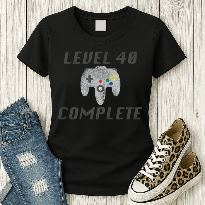 Level 40 Complete 40th Birthday Womens T-Shirt