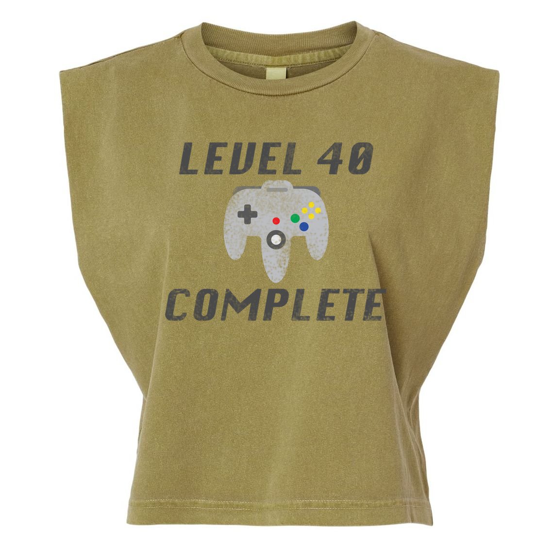 Level 40 Complete 40th Birthday Garment-Dyed Women's Muscle Tee