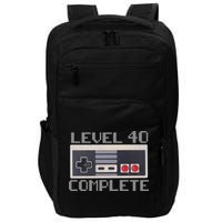 Level 40 Complete Retro Gamer 40th Birthday Impact Tech Backpack