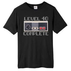 Level 40 Complete Retro Gamer 40th Birthday Tall Fusion ChromaSoft Performance T-Shirt