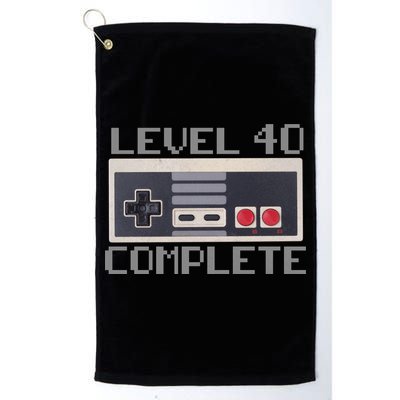 Level 40 Complete Retro Gamer 40th Birthday Golf Towel