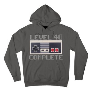 Level 40 Complete Retro Gamer 40th Birthday Hoodie