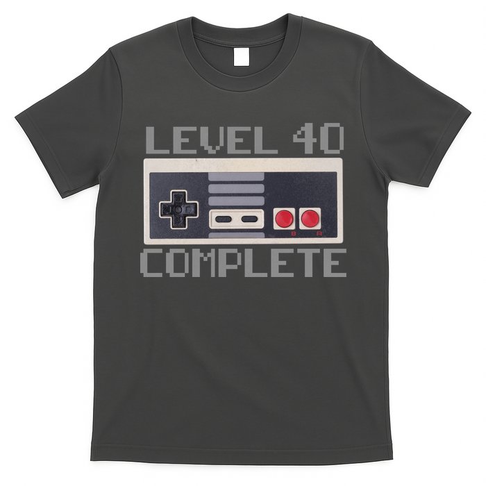 Level 40 Complete Retro Gamer 40th Birthday T-Shirt