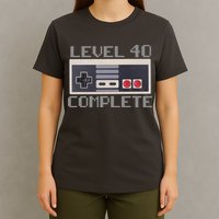 Level 40 Complete Retro Gamer 40th Birthday T-Shirt