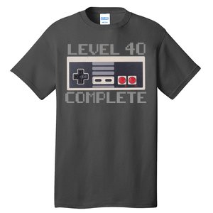 Level 40 Complete Retro Gamer 40th Birthday Tall T-Shirt