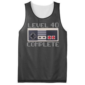 Level 40 Complete Retro Gamer 40th Birthday Mesh Reversible Basketball Jersey Tank