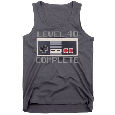 Level 40 Complete Retro Gamer 40th Birthday Tank Top