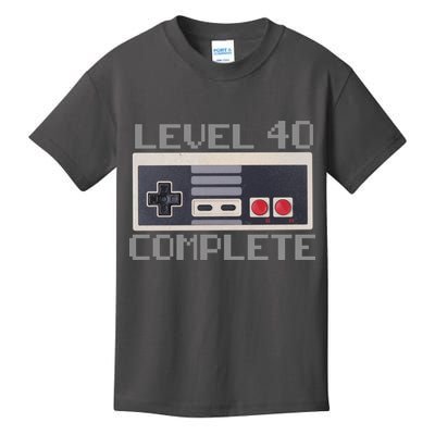 Level 40 Complete Retro Gamer 40th Birthday Kids T-Shirt
