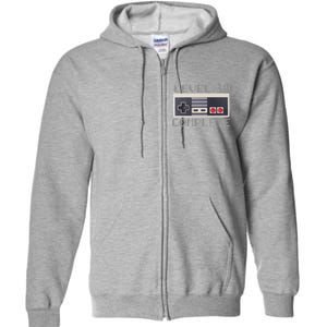 Level 40 Complete Retro Gamer 40th Birthday Full Zip Hoodie