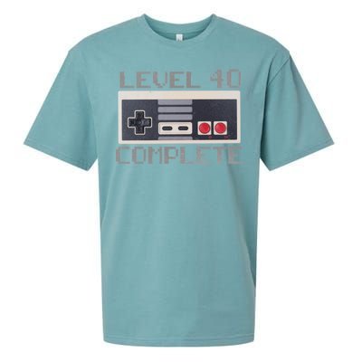 Level 40 Complete Retro Gamer 40th Birthday Sueded Cloud Jersey T-Shirt