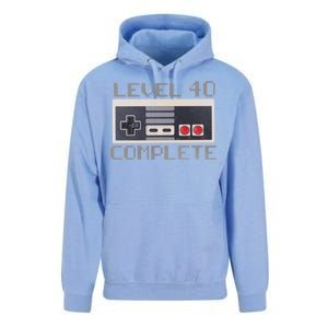 Level 40 Complete Retro Gamer 40th Birthday Unisex Surf Hoodie