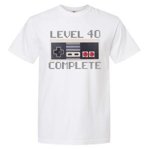 Level 40 Complete Retro Gamer 40th Birthday Garment-Dyed Heavyweight T-Shirt