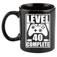 Level 40 Complete Video Gamer 40th Birthday 11oz C Handle Ceramic Mug