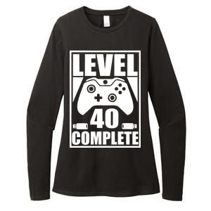 Level 40 Complete Video Gamer 40th Birthday Womens CVC Long Sleeve Shirt