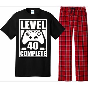 Level 40 Complete Video Gamer 40th Birthday Pajama Set