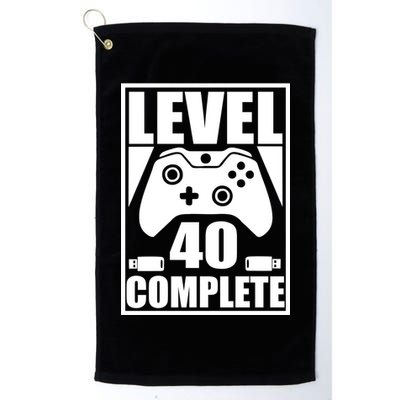 Level 40 Complete Video Gamer 40th Birthday Golf Towel